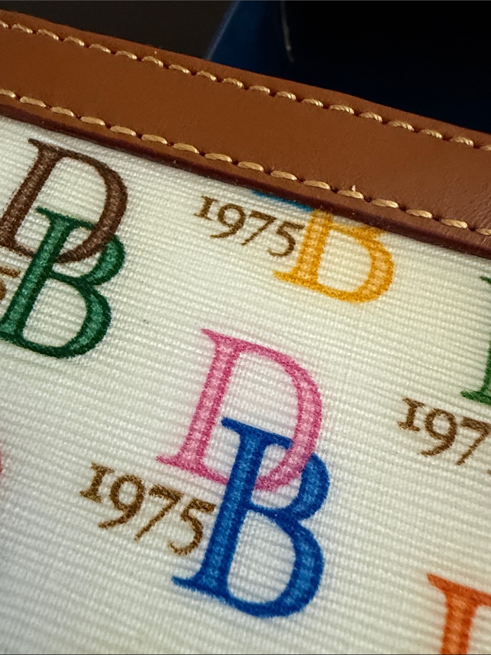 NWT Dooney & Bourke Rainbow DB Monogram Wristlet Pouch Wallet Box & Tags - Picture 8 of 12